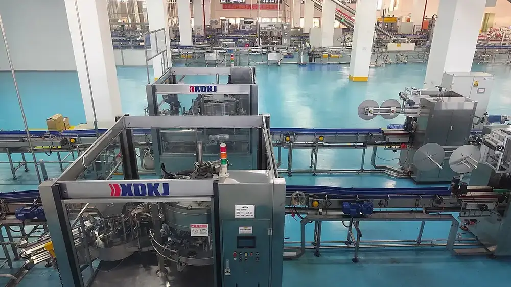 Stainless processing equipment in a food plant